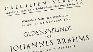 Handzettel für das Konzert von 1933