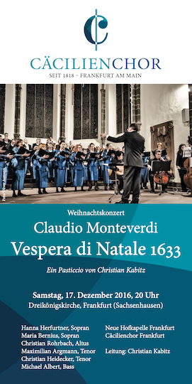 Vorschaubild für Programm: Vespera die Natale San Marco 1633